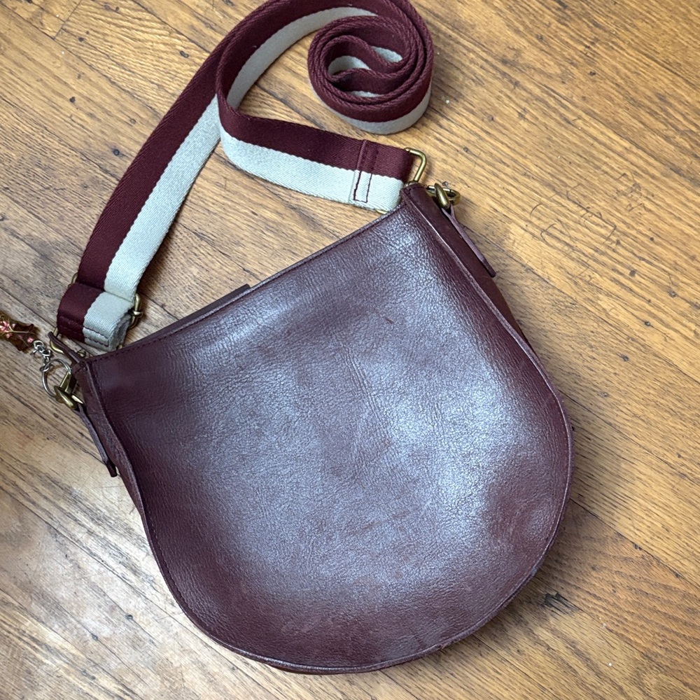 Madewell Burgundy Leather Crossbody Bag